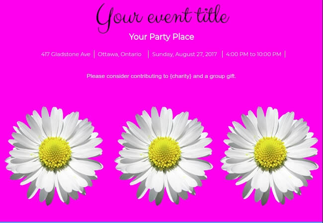 Colorful kids party invitation with creative custom design features