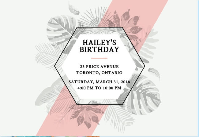 Unique party invitation template supporting good causes