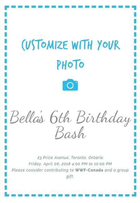 Personalized eco-friendly party invitation card