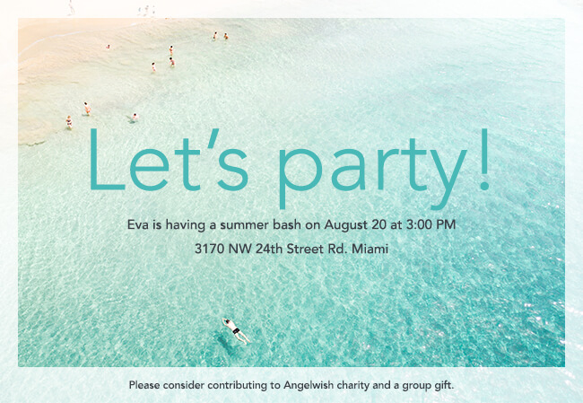 Personalized children’s party invitation with eco-friendly design