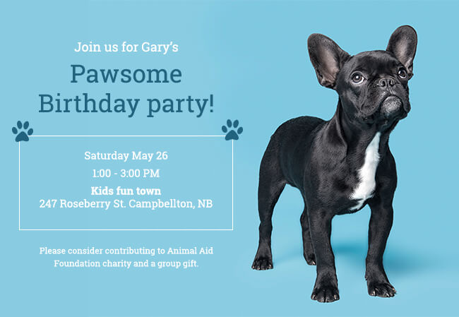 Unique birthday party invites for kids with a charitable twist