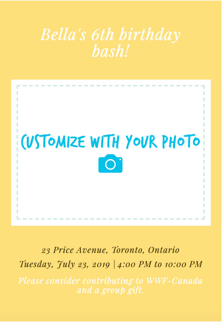 Creative invitation template for children’s parties