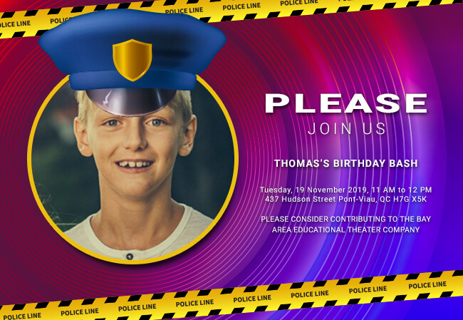 Creative kids party invitations supporting charities