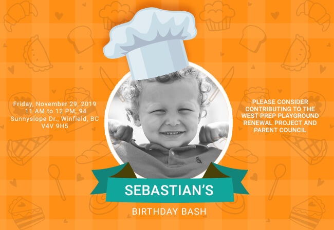 Eco-friendly birthday party invitation design