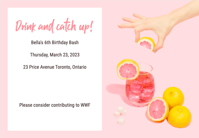 Charity-focused party invites for kids’ celebrations