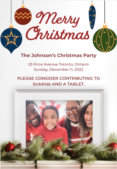 Vibrant party invites with built-in charity support