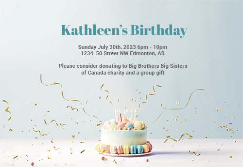Beautifully crafted kids’ birthday invitation